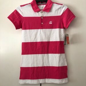 NWT Nike Polo in Pink and White Stripes
